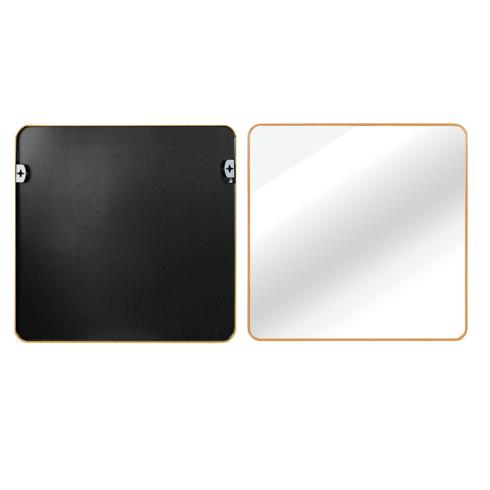 Metal Framed Square Bathrrom Mirror for Wall, Modern Vanity Bathroom Wall Mirror