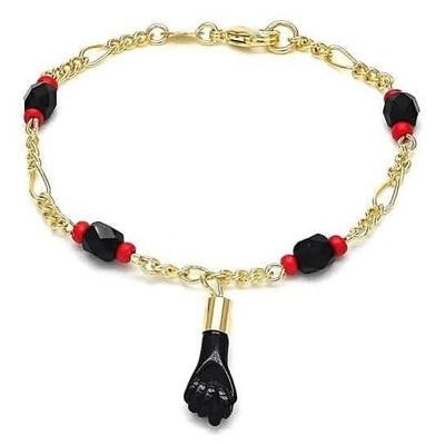 18k Gold Azabache Black Hand Figa Kabbalah 6