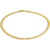 18K Gold Curb Cuban Link Chain Bracelet 8