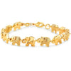 18K Gold Elephant Bracelet For Women 8