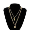18K Gold Key Lock Necklace