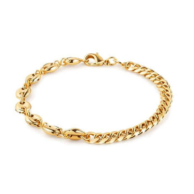 18K Gold Mariner & Cuban Link Bracelet