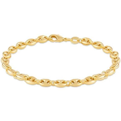 18k Gold Puff Mariner Anklet 10