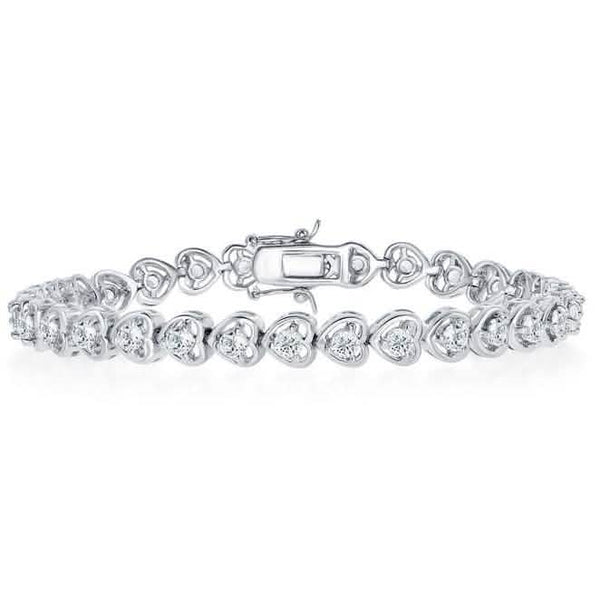 18K White Gold Plated Tennis Bracelets