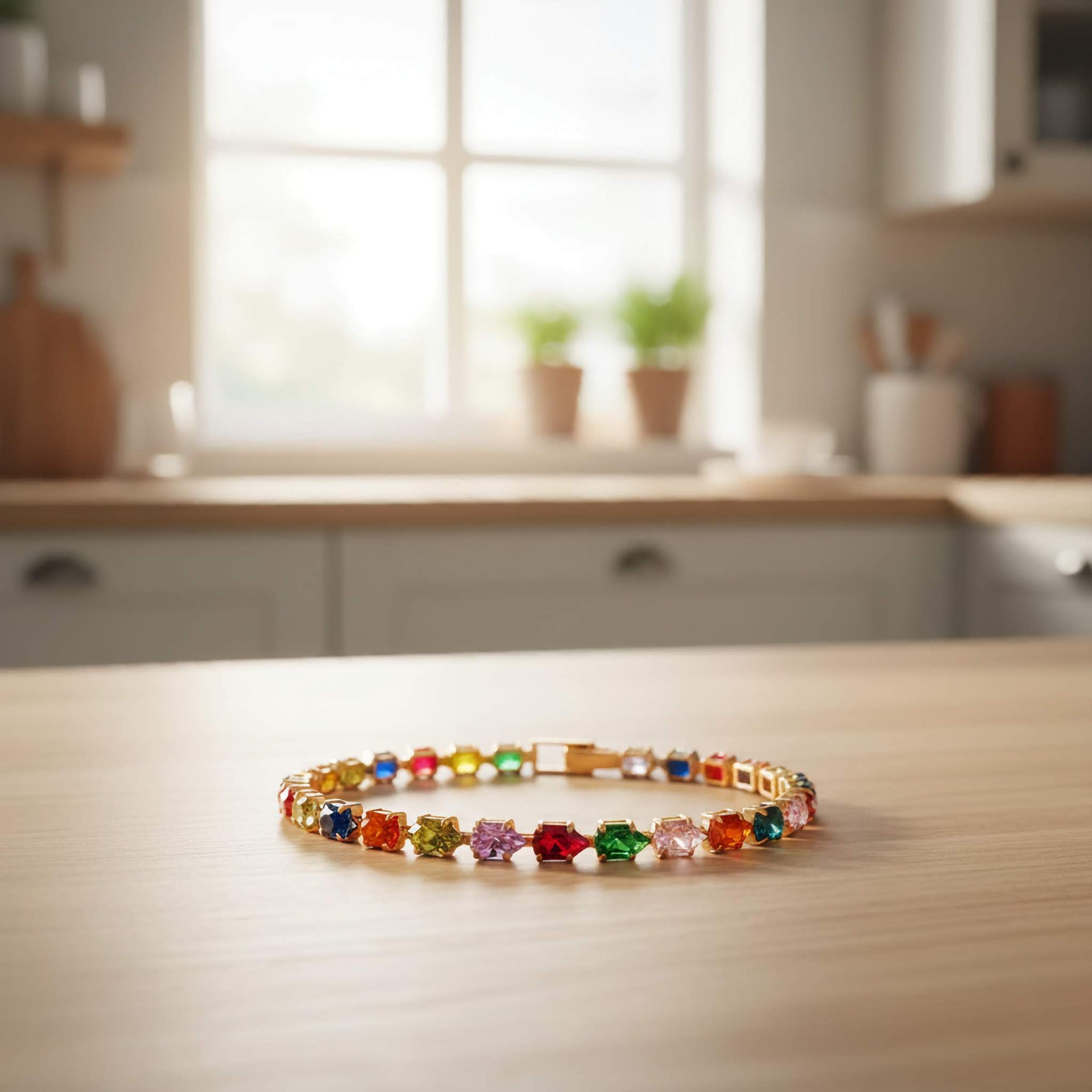 Multicolor Crystal Tennis Bracelet – Chic Everyday Jewelry Gift
