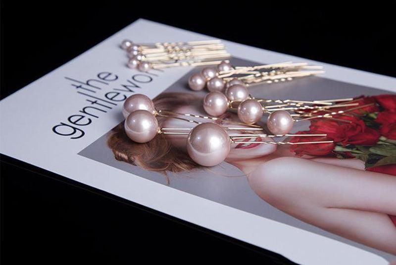 18pcs/lot Big Small Pearl Hair Stick Set  Sweet U Shape Hair Clip Hairpin Wedding Bride Headdress Wedding Hair Accessories for Brides and Bridesmaids