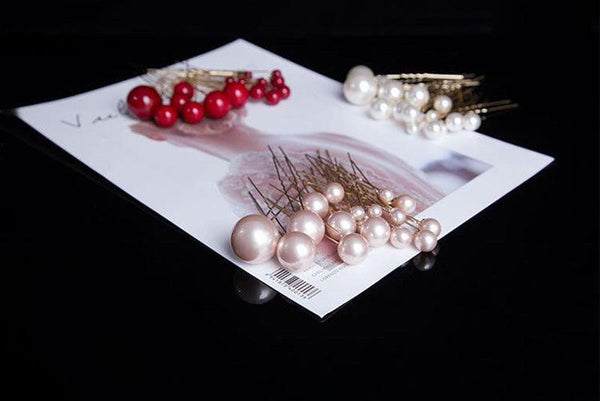 18pcs/lot Big Small Pearl Hair Stick Set  Sweet U Shape Hair Clip Hairpin Wedding Bride Headdress Wedding Hair Accessories for Brides and Bridesmaids