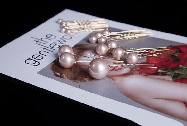 18pcs/lot Big Small Pearl Hair Stick Set  Sweet U Shape Hair Clip Hairpin Wedding Bride Headdress Wedding Hair Accessories for Brides and Bridesmaids