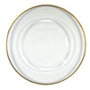 Gold Rimmed Clear Glass Charger Plate 13