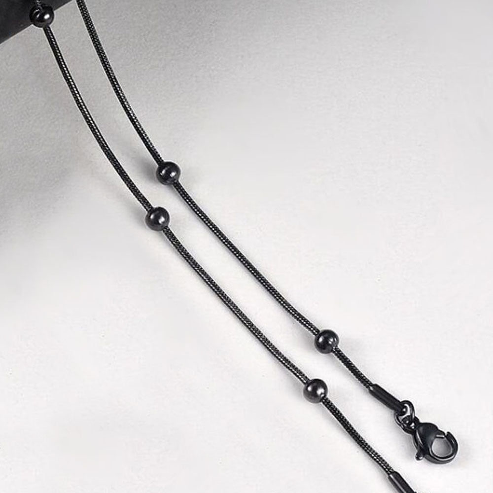 Fashion stainless steel round snake bag bead chain multi-color accessory chain necklace collarbone chain