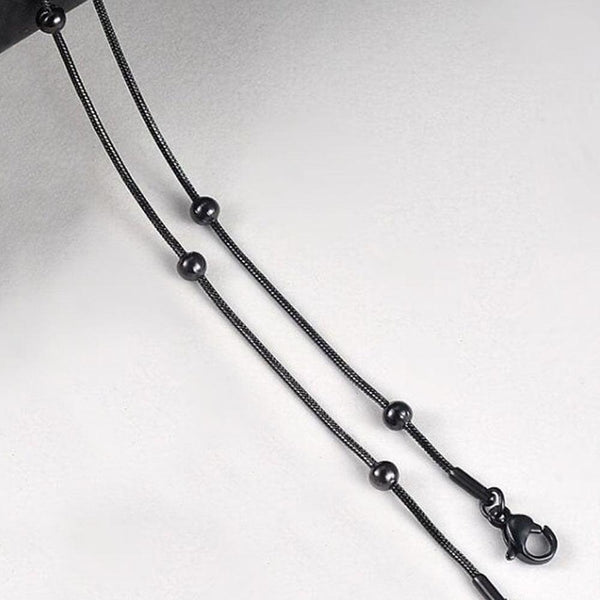 Fashion stainless steel round snake bag bead chain multi-color accessory chain necklace collarbone chain