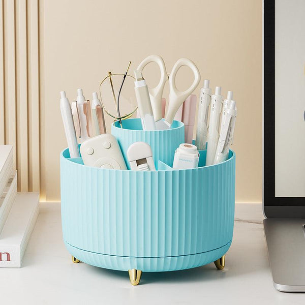 Home desktop rotatable dustproof large capacity pen holder storage box bathroom cosmetics sundries storage box
