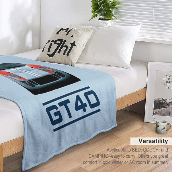 Ford Shelby American GT40 1966 Quick-dry Throw Blanket