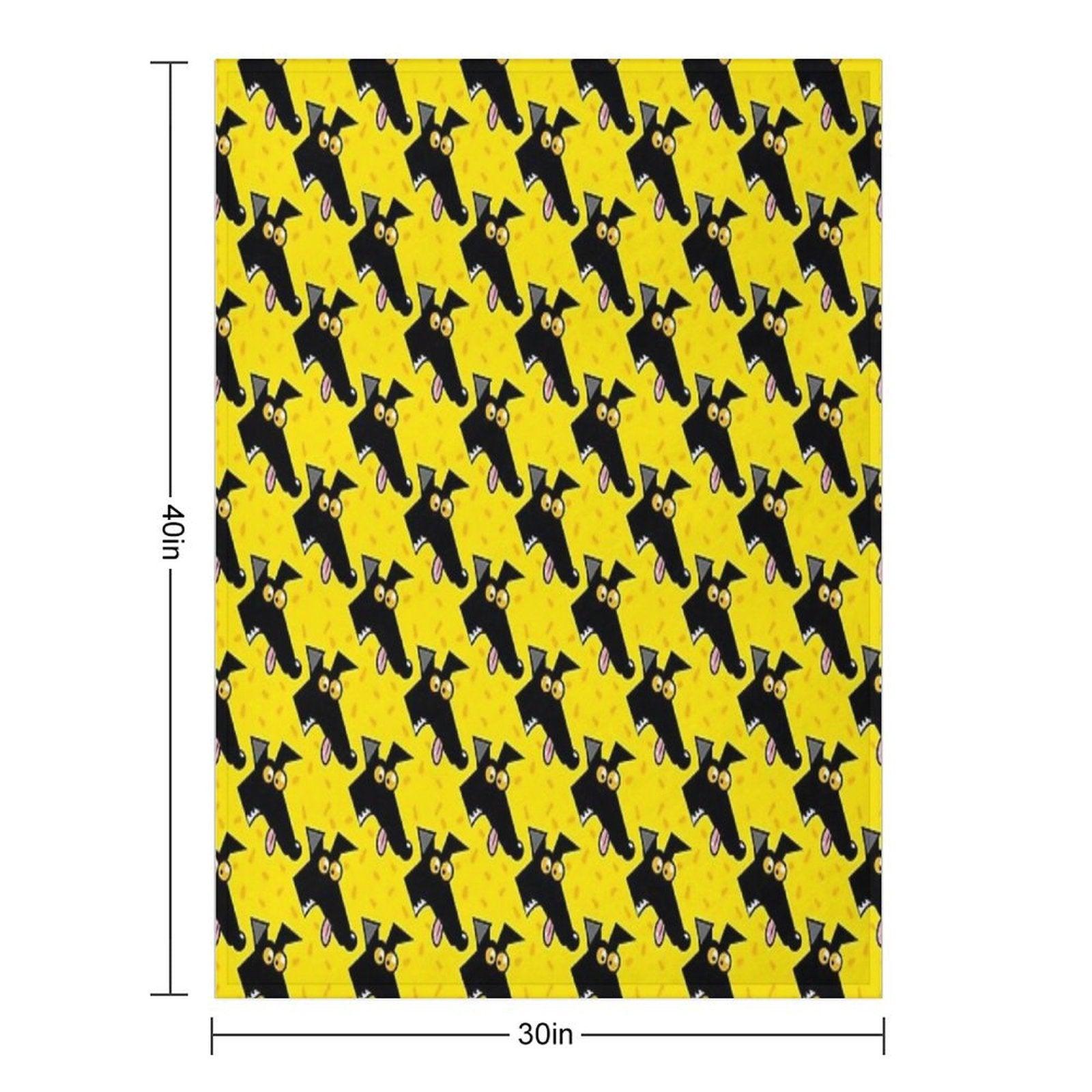 Seamless Derp Yellow Throw Blanket