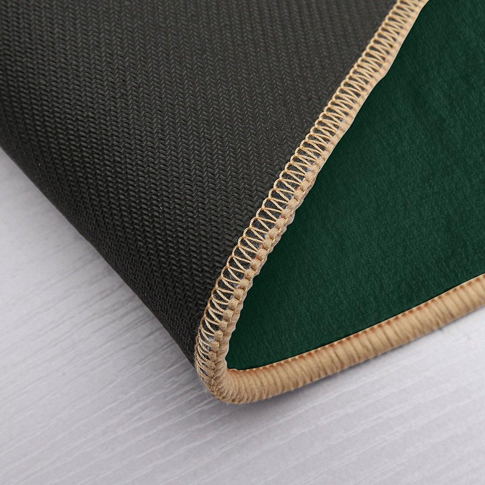 Solid Dark Green Bath Mat