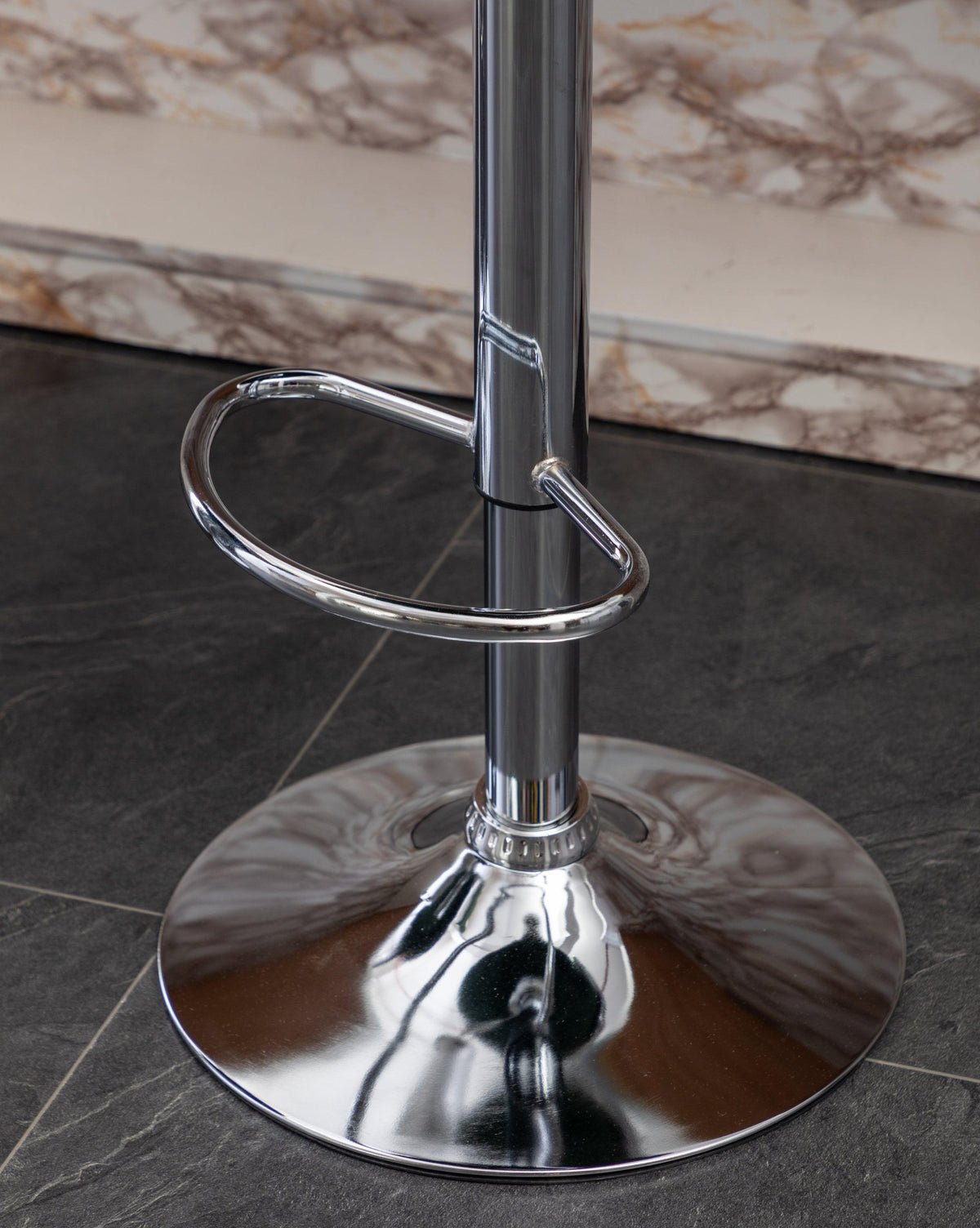 Green Velvet Adjustable Swivel Bar Stools with Chrome Base & Footrest – Set of 2