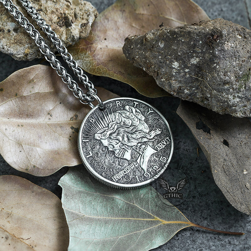 1925 American Goddess Hobo Nickel Pendant