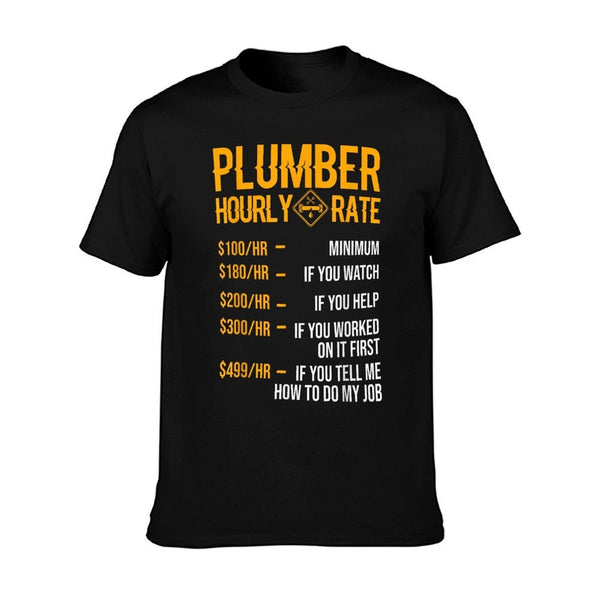 Funny Plumber Men's - Plumber Hourly Rate T-Shirt