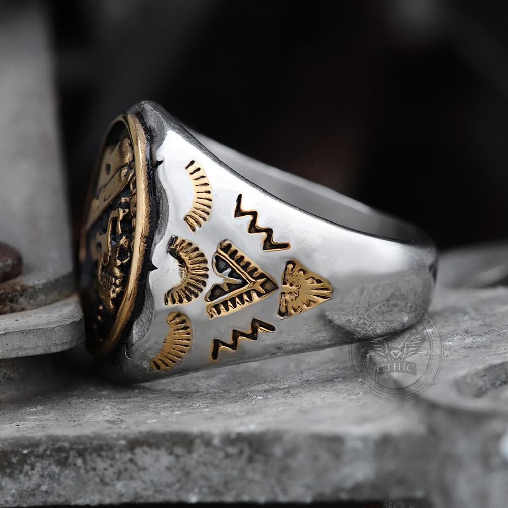 1936 Hobo Nickels Liberty Stainless Steel Skull Ring