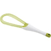 Rotating plastic egg beater multifunctional manual egg mixer easy to clean and dough baking tool - White  green