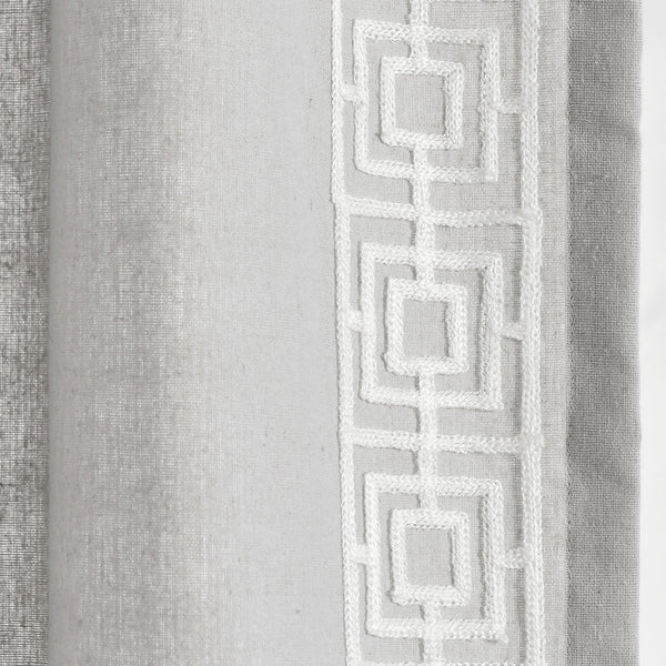 Luxury Modern Square Embroidery Border Window Curtain Panel