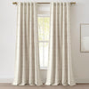 Boho Stripe Clip Jacquard Window Curtain Panel Set