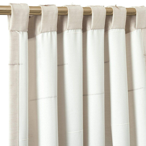 Boho Stripe Clip Jacquard Window Curtain Panel Set