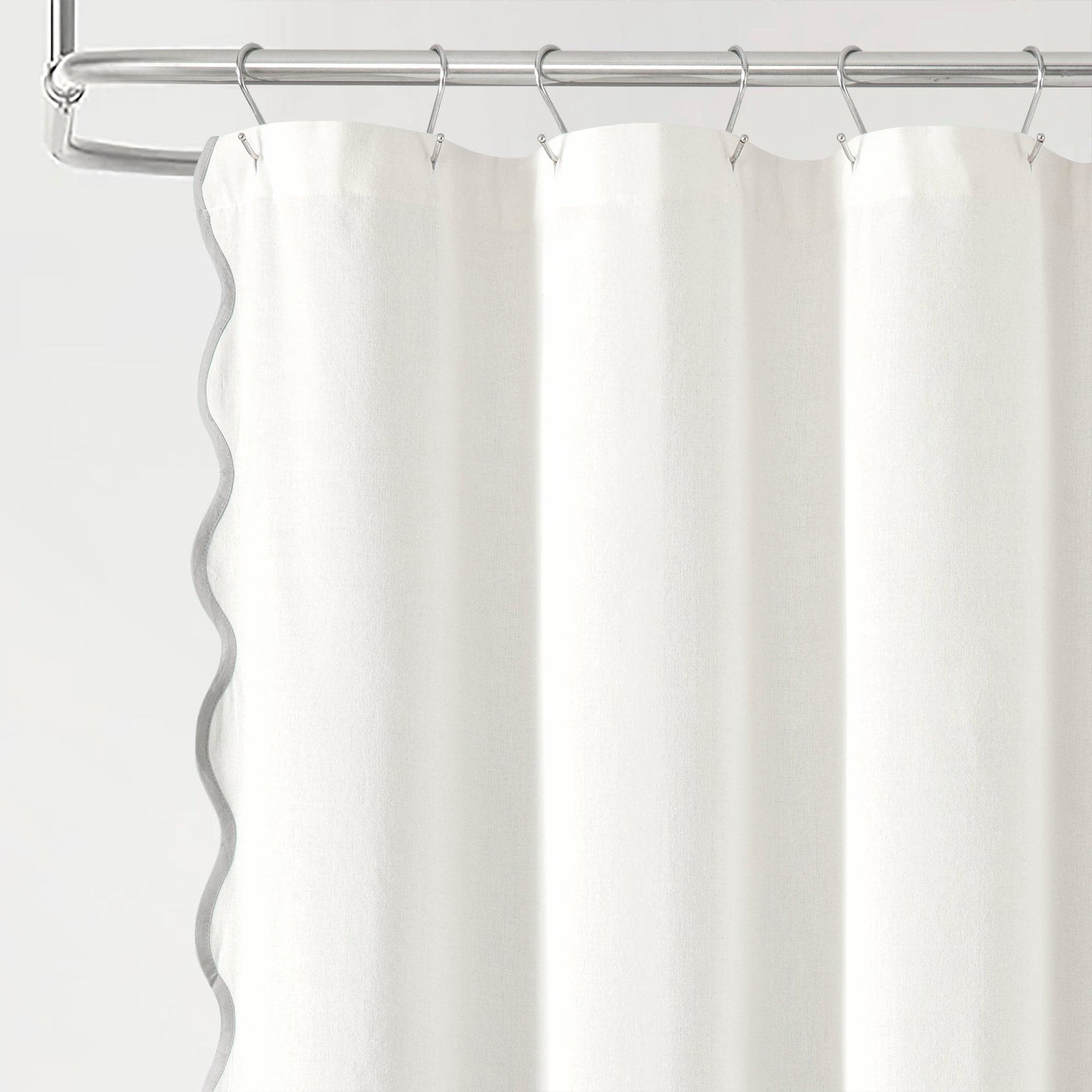 Coastal Chic Scalloped Edge Shower Curtain