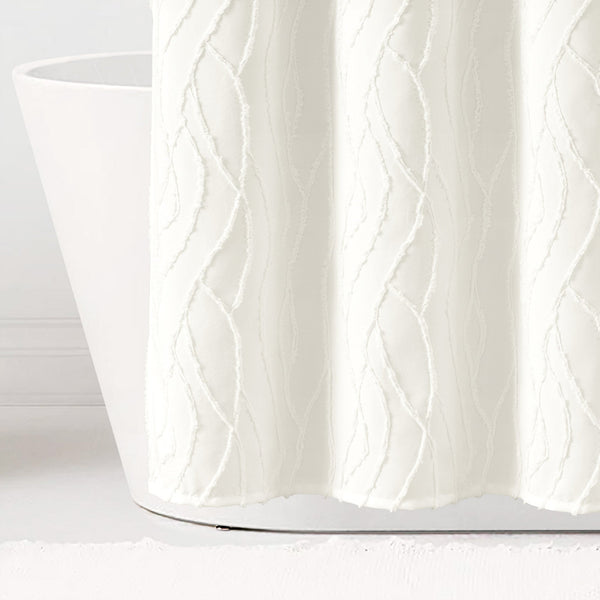 Jacquard Wave Shower Curtain