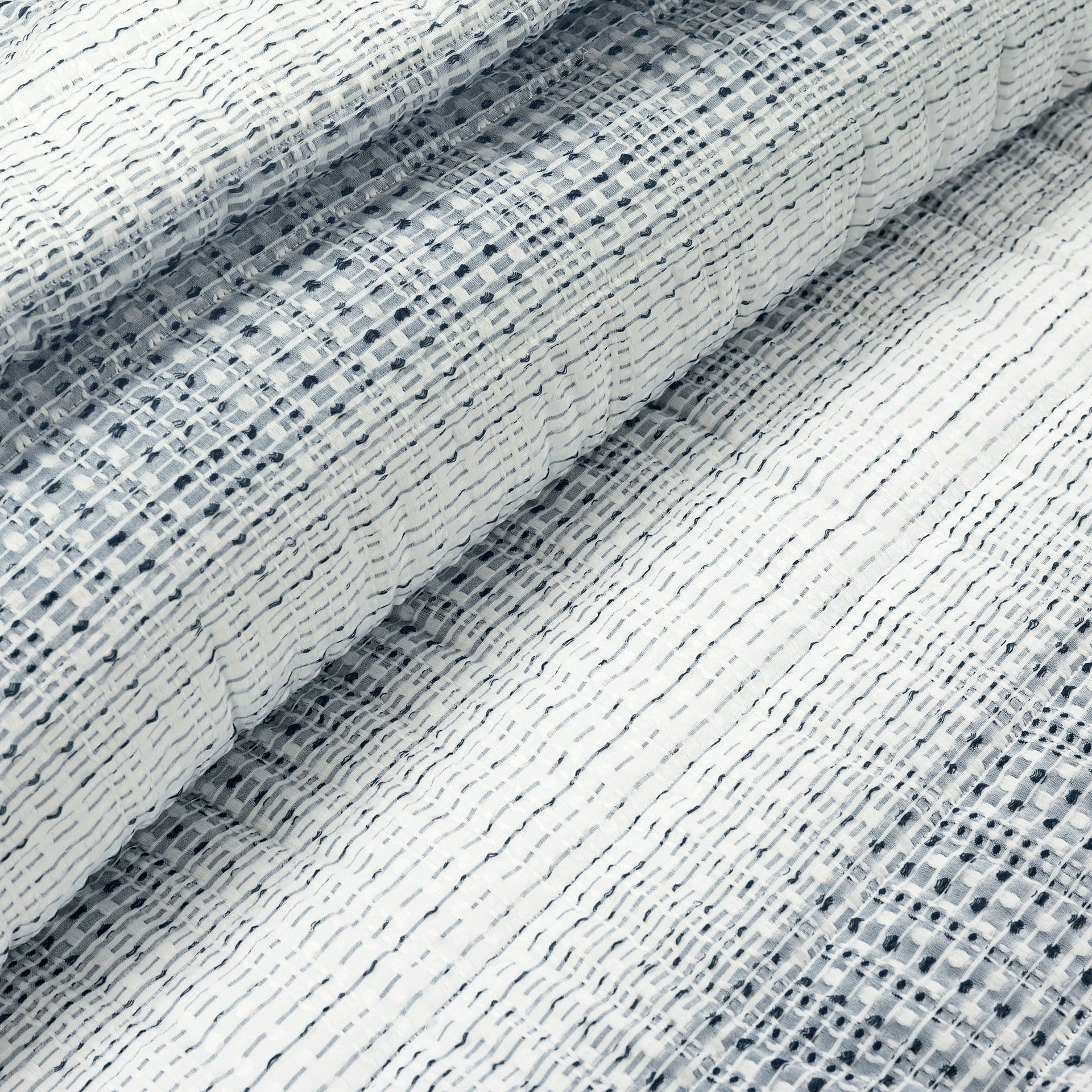 Yarn Dyed Textured Stripe Waffle Quilt 3 Piece Set