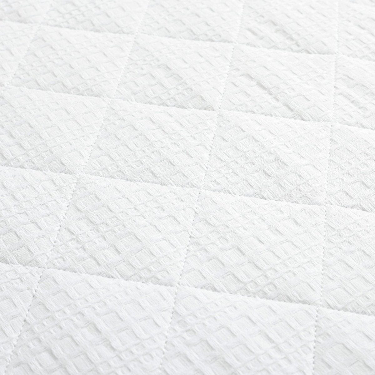 Haniya Solid Waffle Woven Cotton Textured Quilt Set