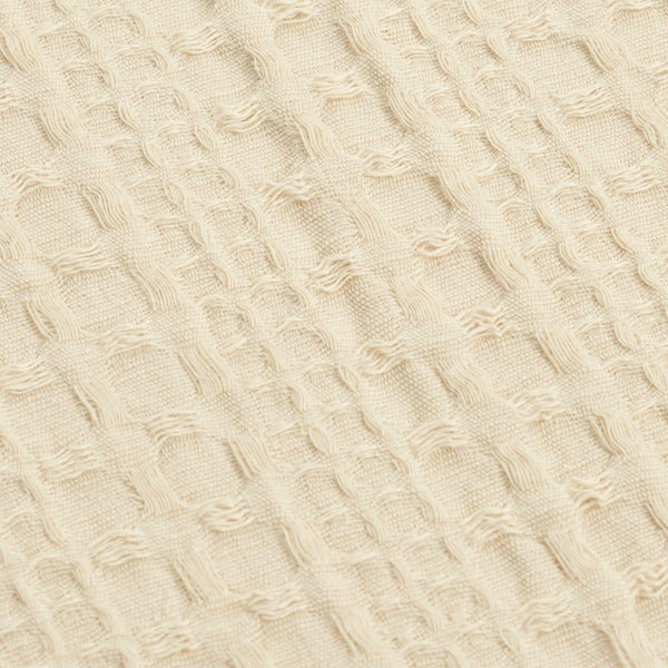 Haniya Solid Waffle Woven Cotton Textured Duvet Cover Set
