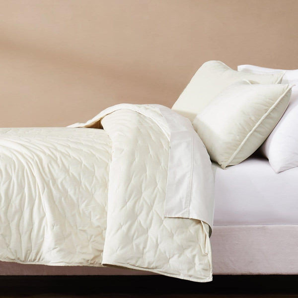 Haven Velvet Embroidered Stitch Cozy Super Soft Quilt 3 Piece Set