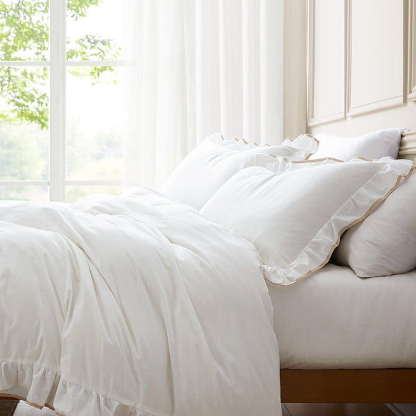Reyna Contrast Edge Cotton Duvet Cover Set