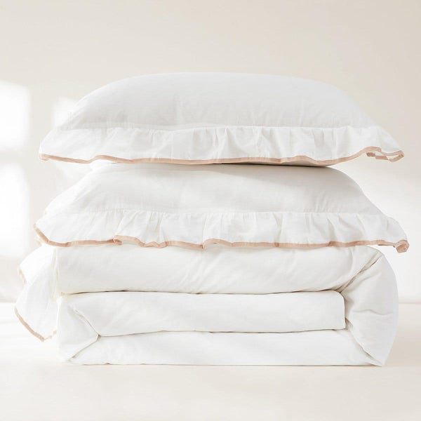 Reyna Contrast Edge Cotton Duvet Cover Set