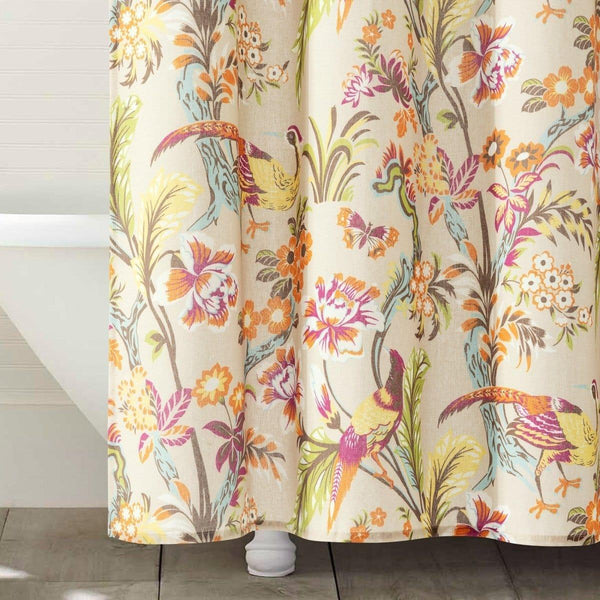 Dolores Linen Textured Shower Curtain