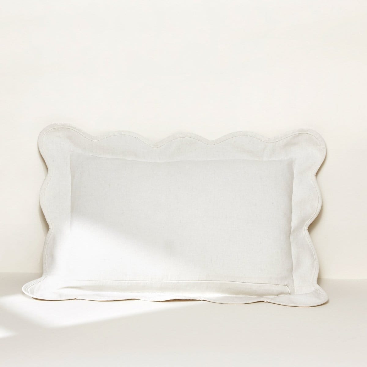 Coastal Chic Scalloped Edge Throw Pillow Cover