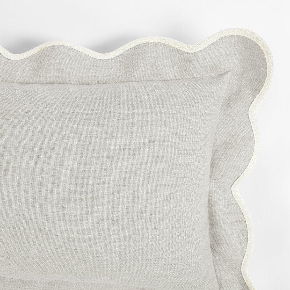 Coastal Chic Scalloped Edge Throw Pillow Cover
