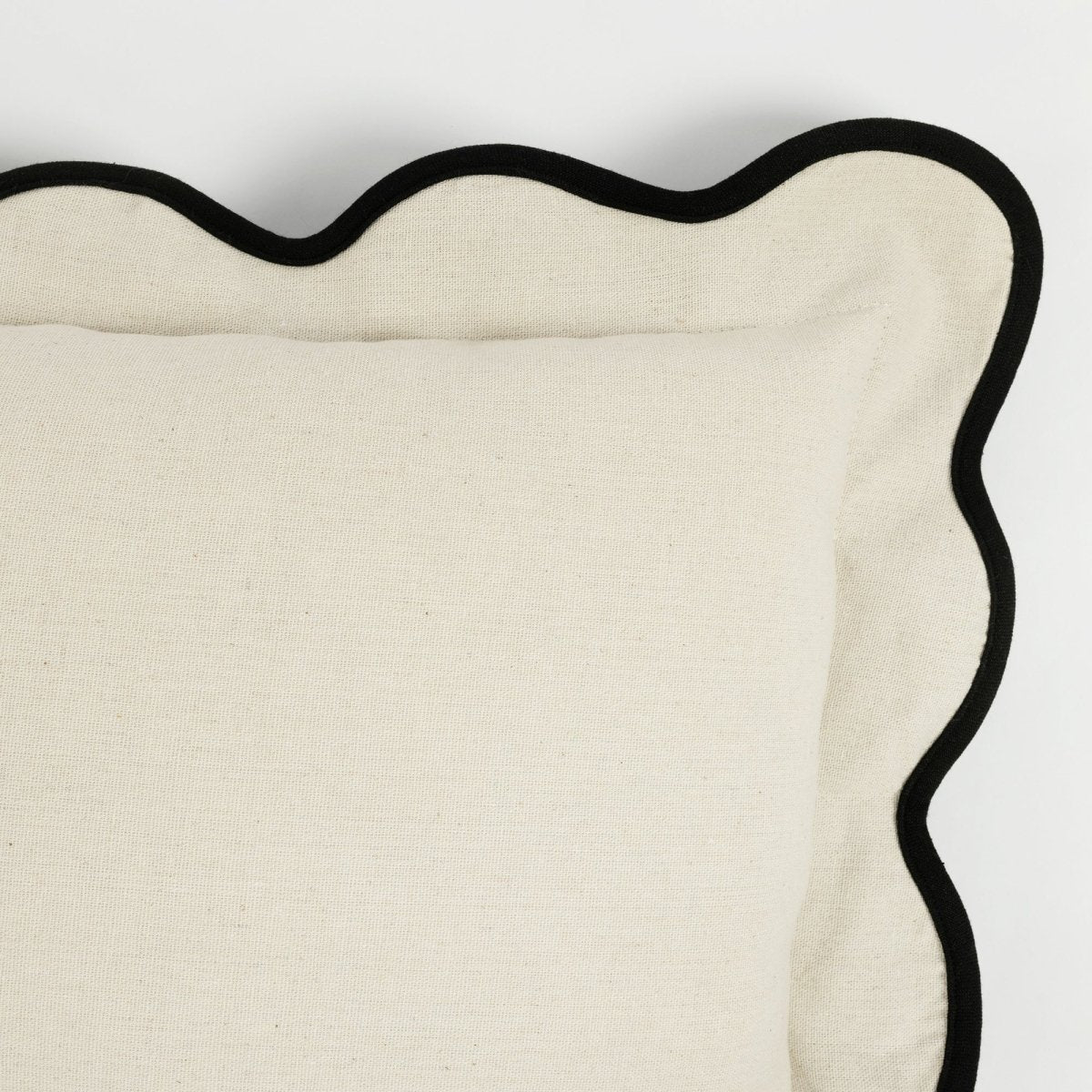 Coastal Chic Scalloped Edge Throw Pillow Cover