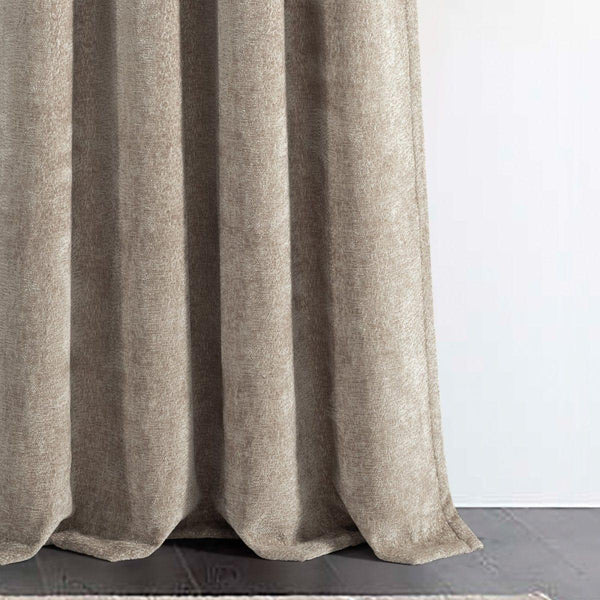 Aspen Luxury Velvet Chenille Window Curtain Panel