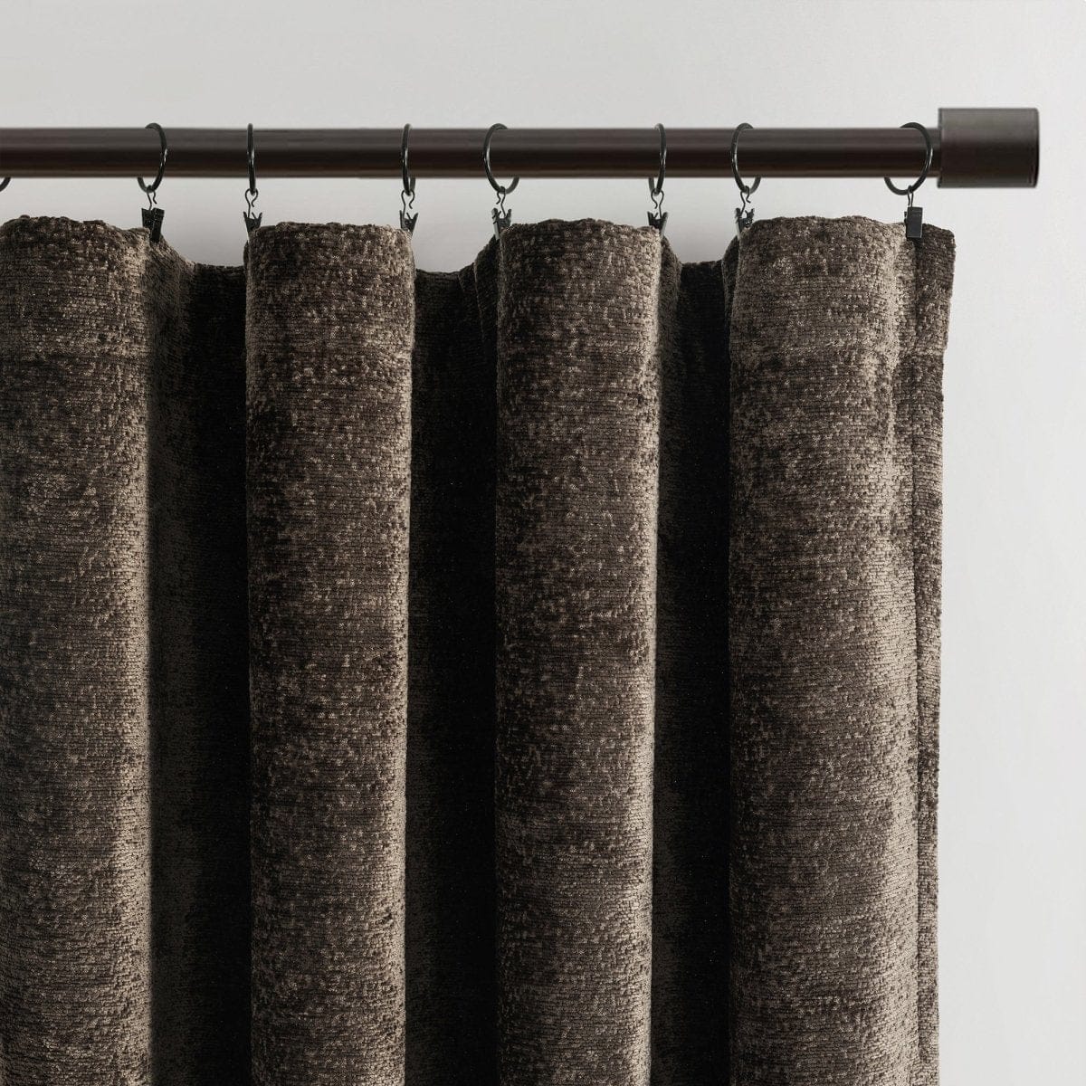 Aspen Luxury Velvet Chenille Window Curtain Panel