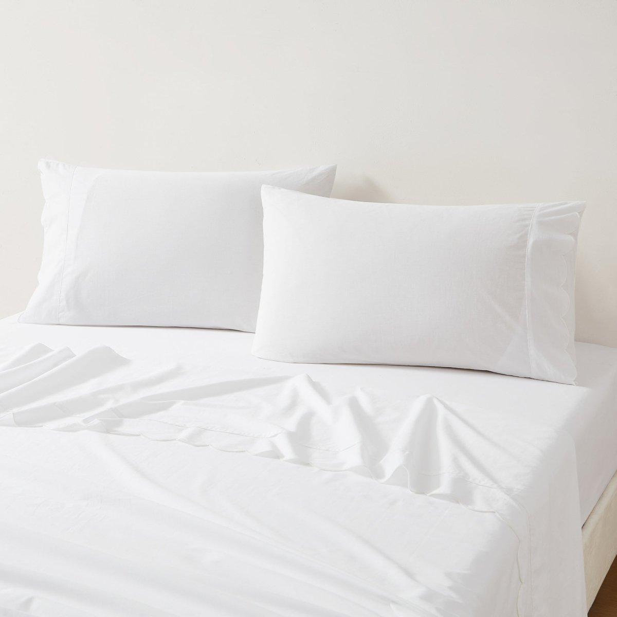 Coastal Chic Scalloped Edge Cotton Sheet Set
