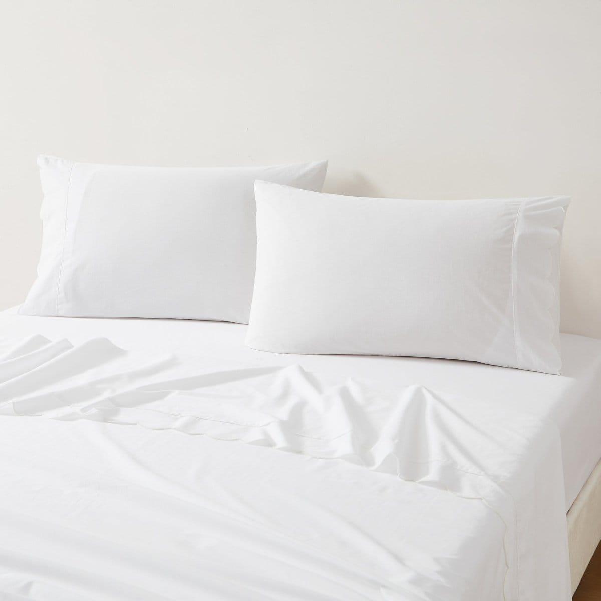 Coastal Chic Scalloped Edge Cotton Sheet Set