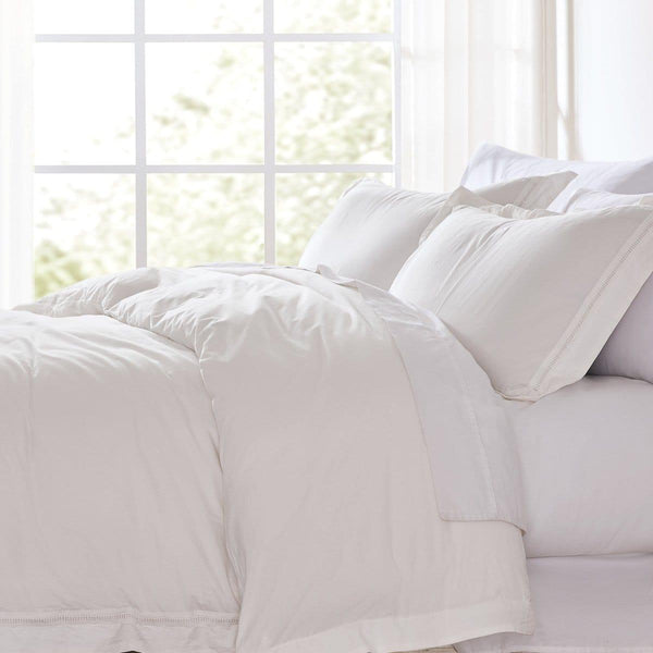 Doris Eyelet Inset Trim Cotton Duvet Cover Set