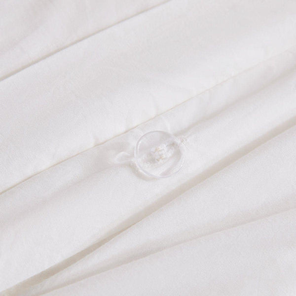 Doris Eyelet Inset Trim Cotton Duvet Cover Set