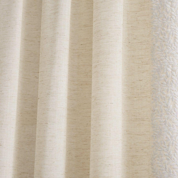 Emily Leaves Embroidered Window Curtain Panels