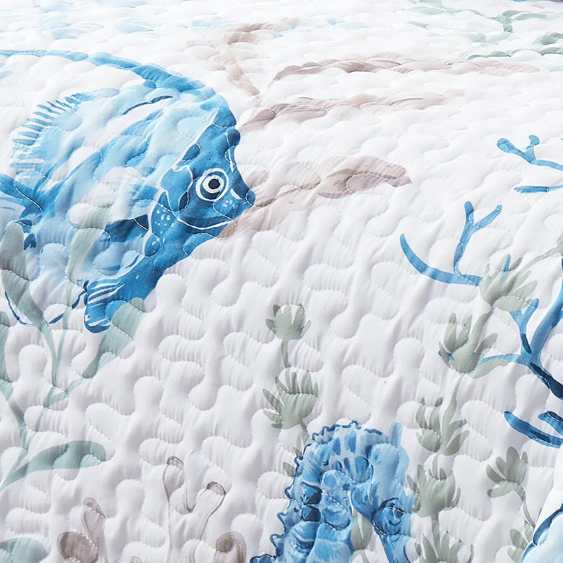 Oceana Watercolor Sea Life Quilt Set