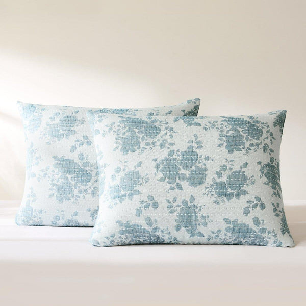 Rose Garden Pick Stitch Jacquard Matelasse Coverlet Set