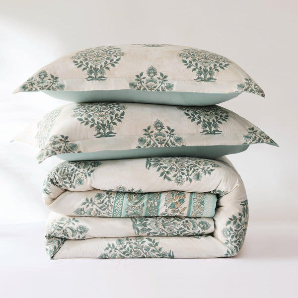 Sofia Flower Block Bouquet Cotton Comforter Set