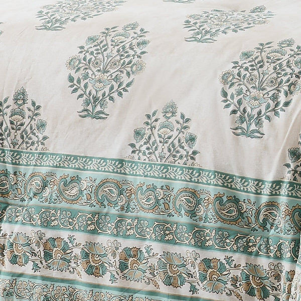 Sofia Flower Block Bouquet Cotton Comforter Set
